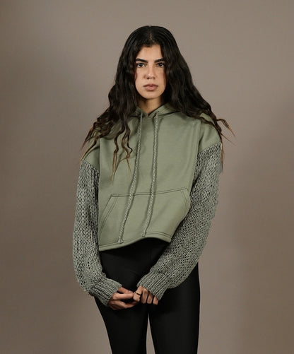 Mint Knit Hoodie