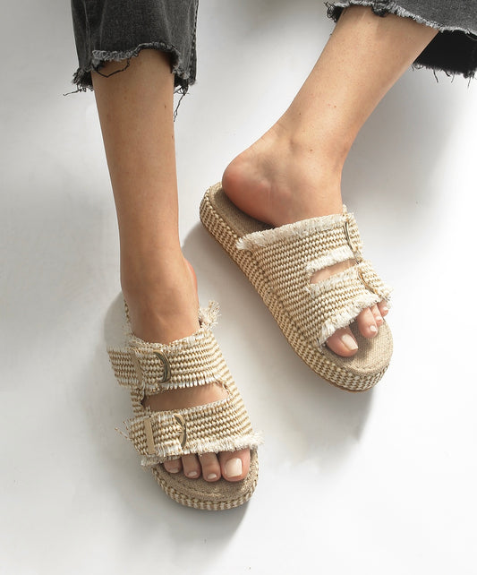 Double Buckle Beige