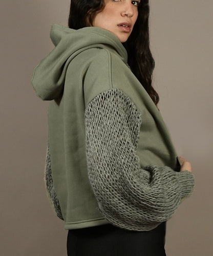 Mint Knit Hoodie