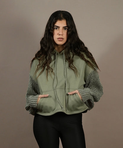Mint Knit Hoodie