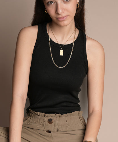 Black Ribbed Tank