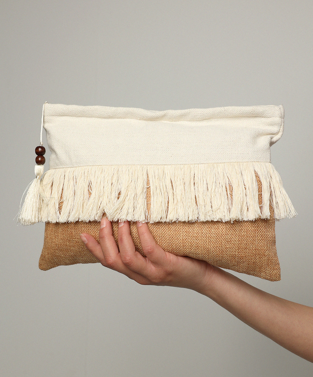 Havane Fringe Clutch