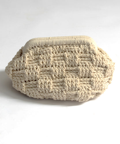 The Grid Clutch White